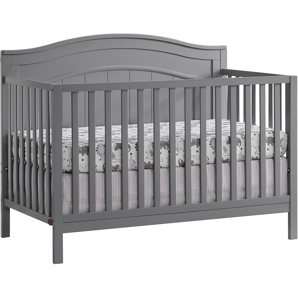: Oxford Baby Nolan 4-in-1 Convertible Crib, Dove Gray, GreenGuard Gold Certified : Baby