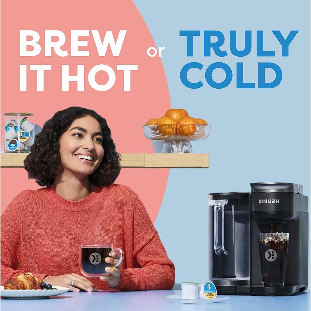 Keurig K-Brew+Chill Iced or Hot Single-Serve K-Cup Coffee Maker with MultiStream and QuickChill Technology, 70oz. Removable Reservoir: Home & Kitchen