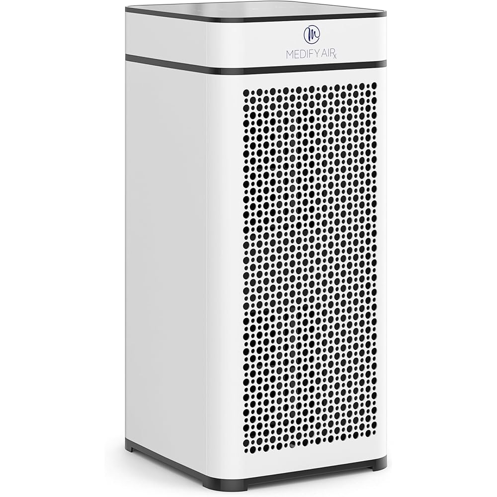 Medify MA-40 Air Purifier with True HEPA H13 Filter | 1,793 ft² Coverage in 1hr for Smoke, Wildfires, Odors, Pollen, Pets | Removal to 0.1 Microns | White, 1-Pack : Home & Kitchen