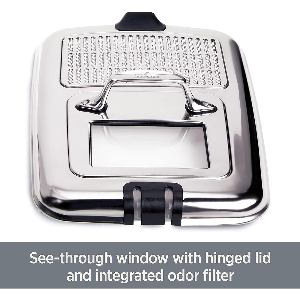 All-Clad Electric Deep Fryer with Basket and Lid, Stainless Steel Deep Fryer for Home Use, 1700W, Dishwasher Safe: Home & Kitchen