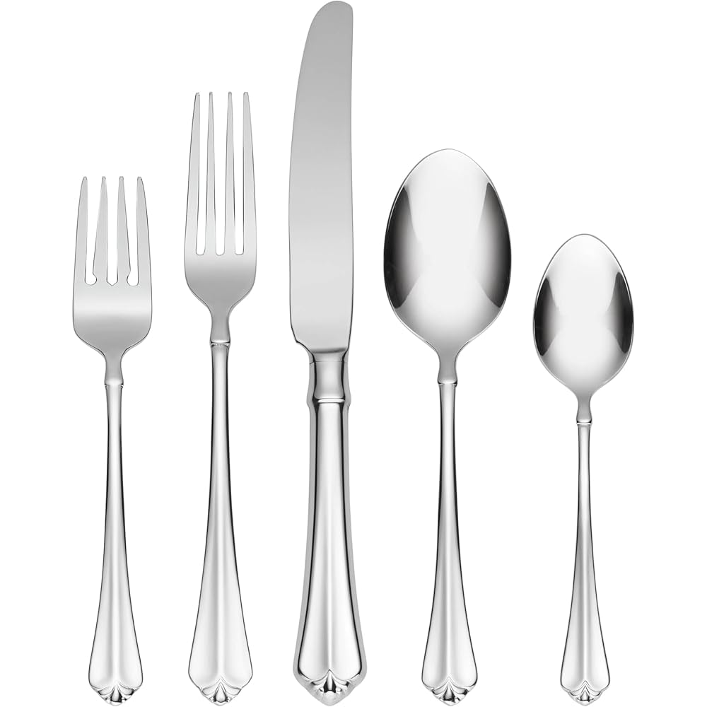 | Oneida 2273045AL20 Juilliard 45 Piece Fine Flatware Set, Service For 8: Serving Sets