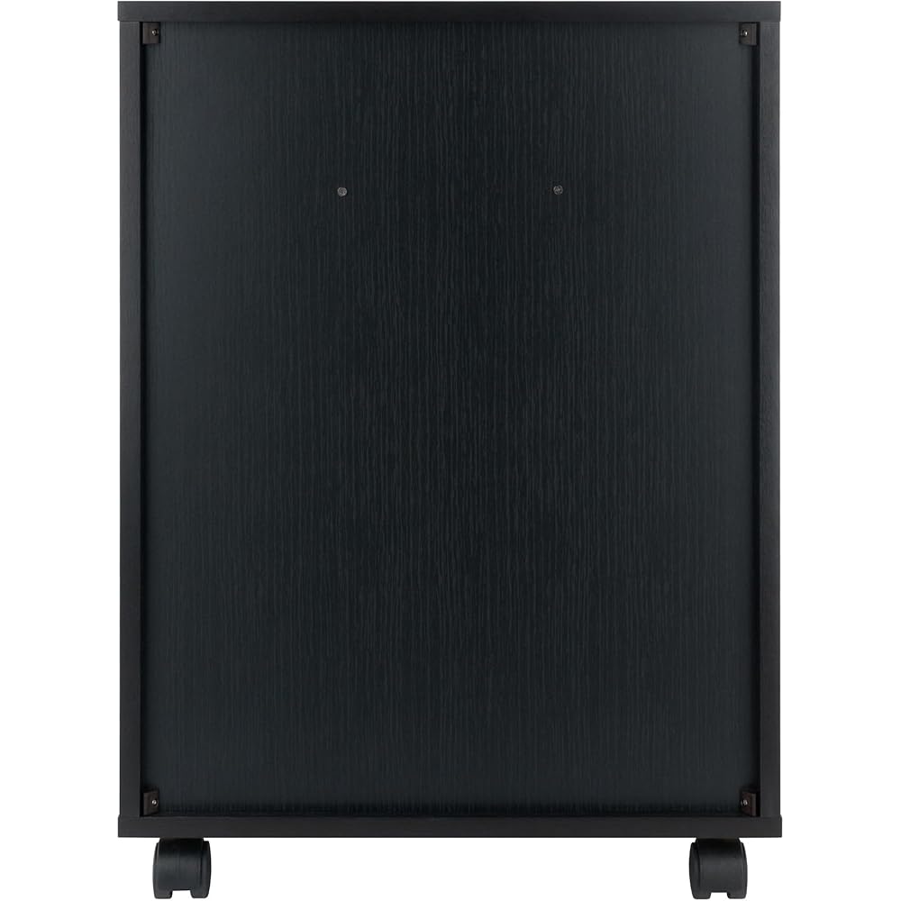 Winsome Halifax Bins & Drawers Mobile Cabinet, for Home Office, Black : Home & Kitchen