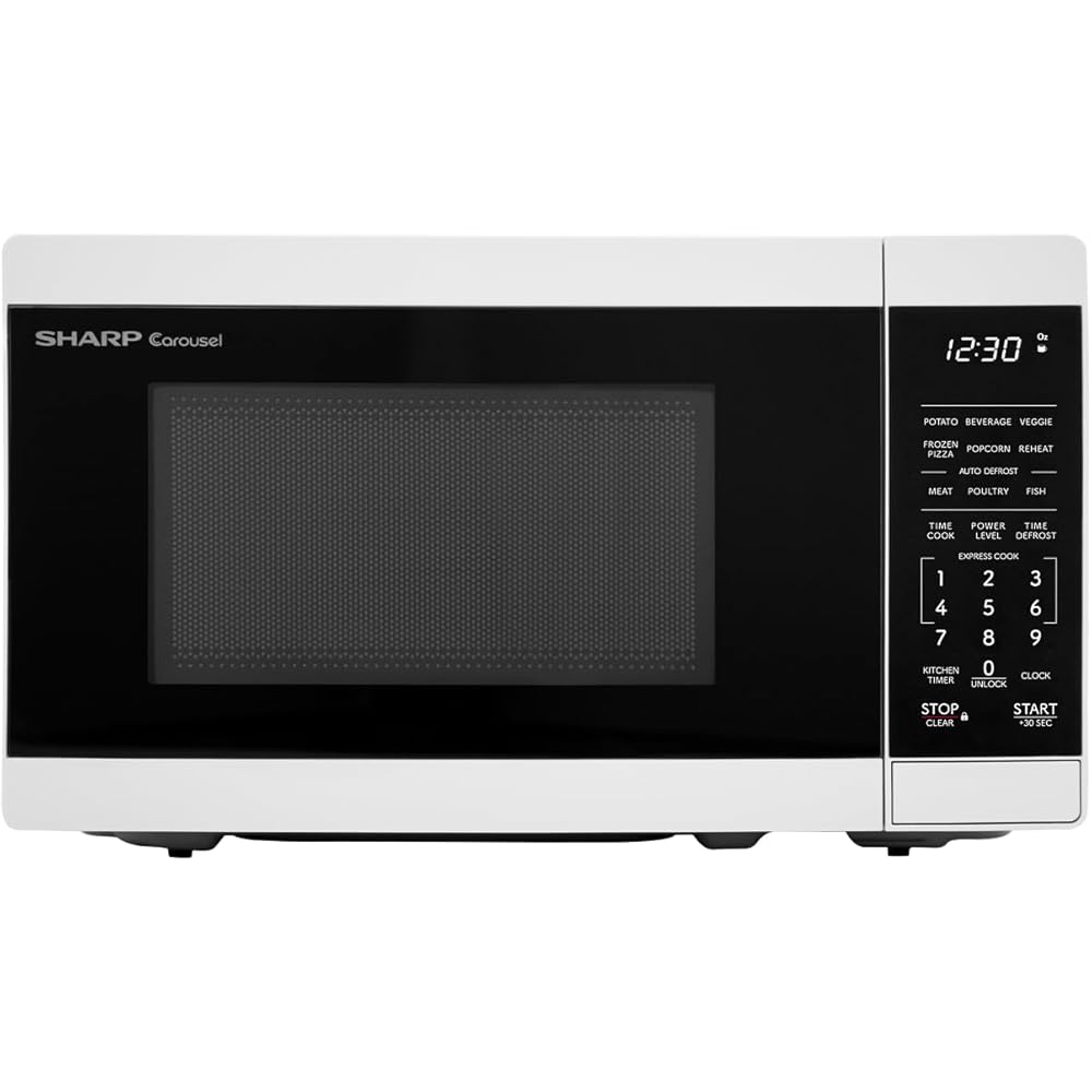 SHARP Compact Countertop Microwave Oven with Removable 10