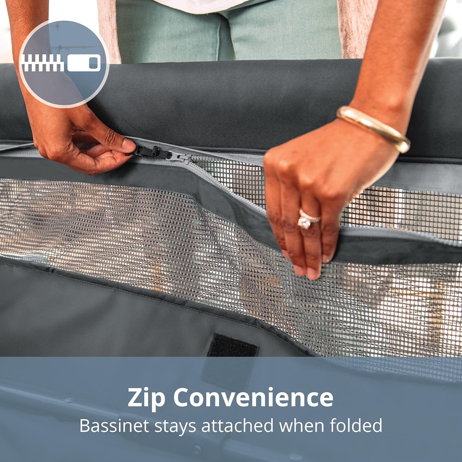 : Chicco Dash Instant Setup Play Yard, Portable Crib with Removable Bassinet, Playpen for Babies and Toddlers | Charcoal/Grey : Baby