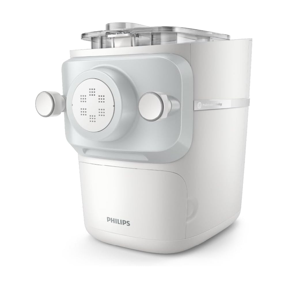 Philips 7000 Series Pasta Maker - ProExtrude Technology, Versatile Mixing Ability, 8 Shaping Discs, Perfect Dough, Easy Clean, Up to 8 Portions, White (HR2660/03) : Home & Kitchen