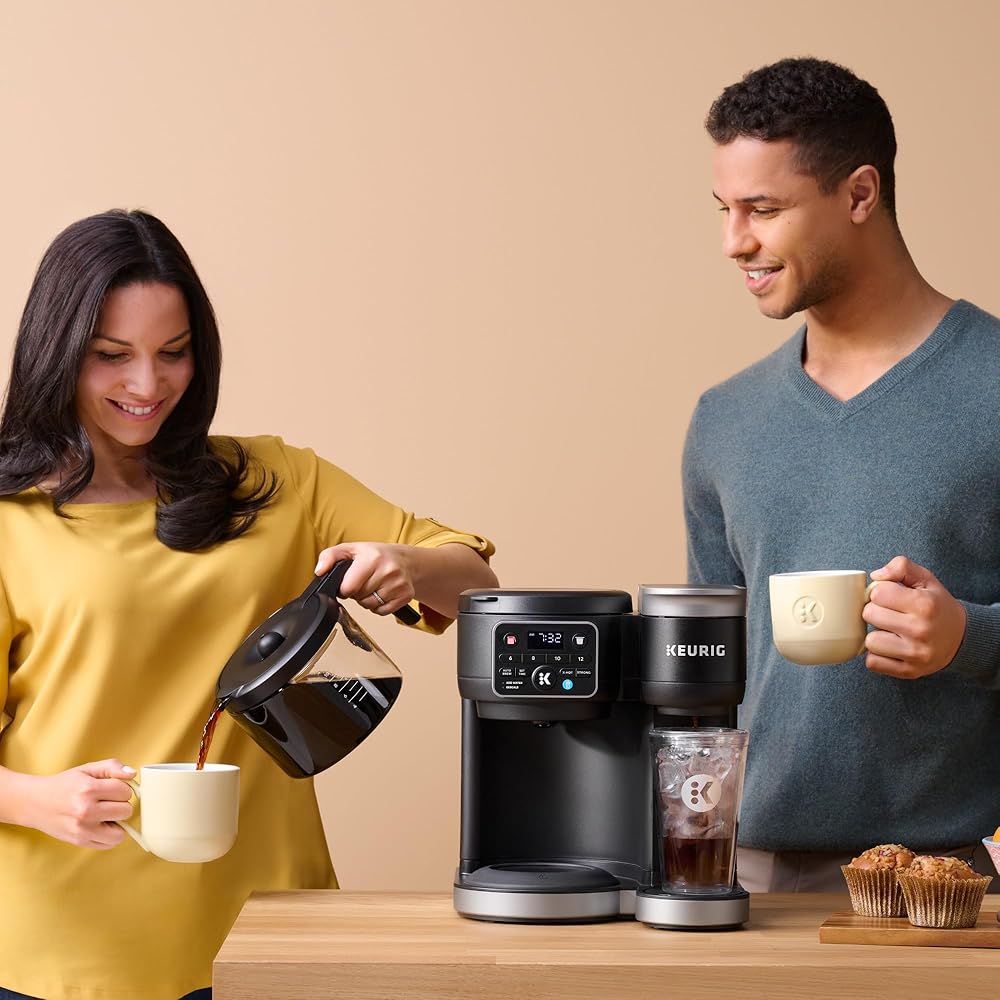 Keurig K-Duo Hot & Iced Single Serve & Carafe Coffee Maker, MultiStream Technology, 72oz Reservoir (Gen 2): Home & Kitchen