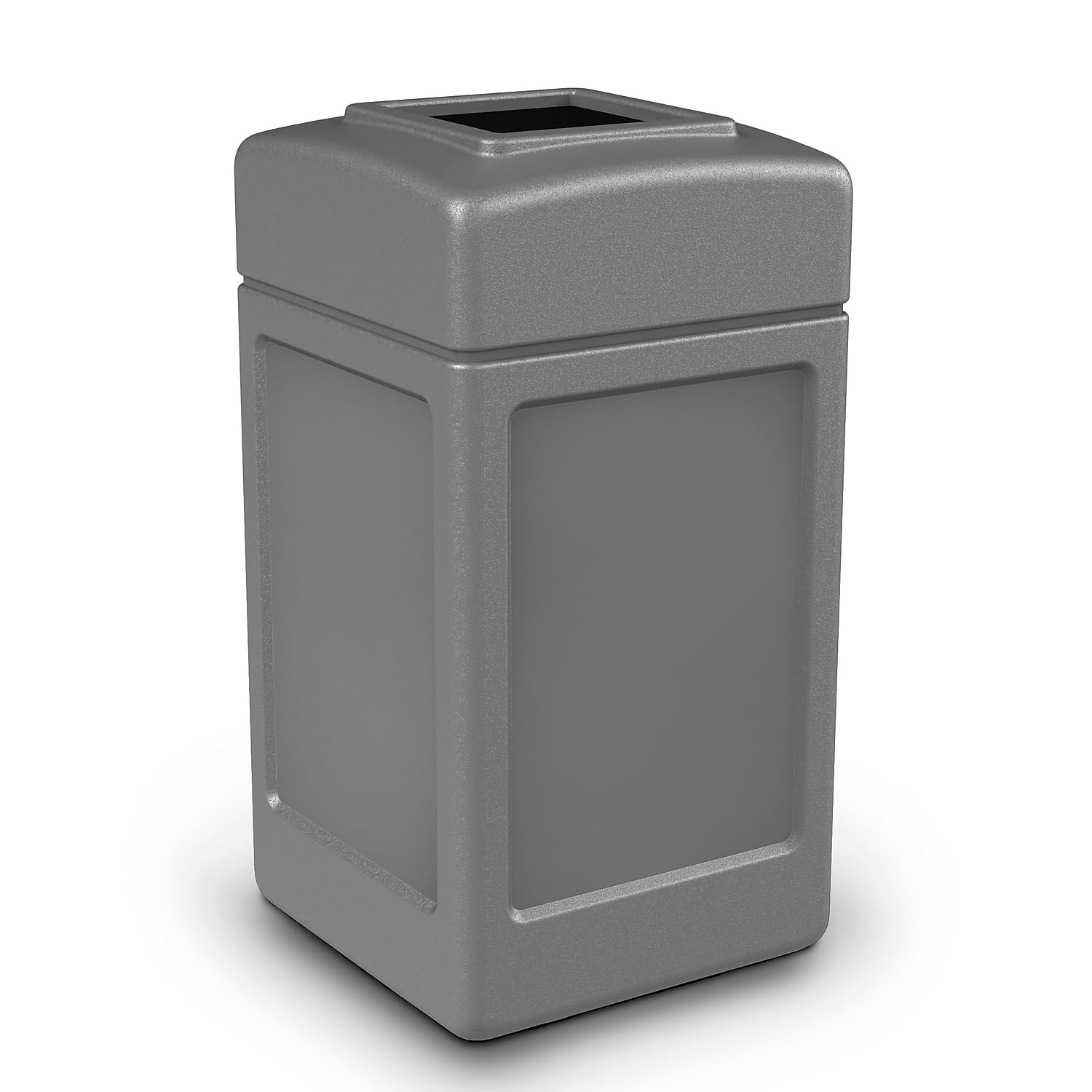 Commercial Zone Products 732103 Square Waste Container,Gray,42 Gallon: Waste Bins: Industrial & Scientific