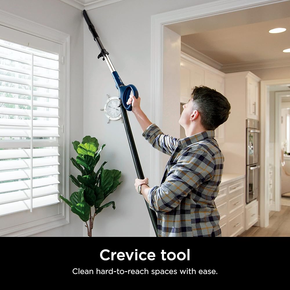 Shark NV151 Navigator Swivel Pro Complete Upright Vacuum with HEPA Filtration, Swivel Steering, Pet Power Brush, Crevice Tool & Upholstery Tool, for Pet Hair & Multi-Surface Cleaning, Navy : Home & Kitchen