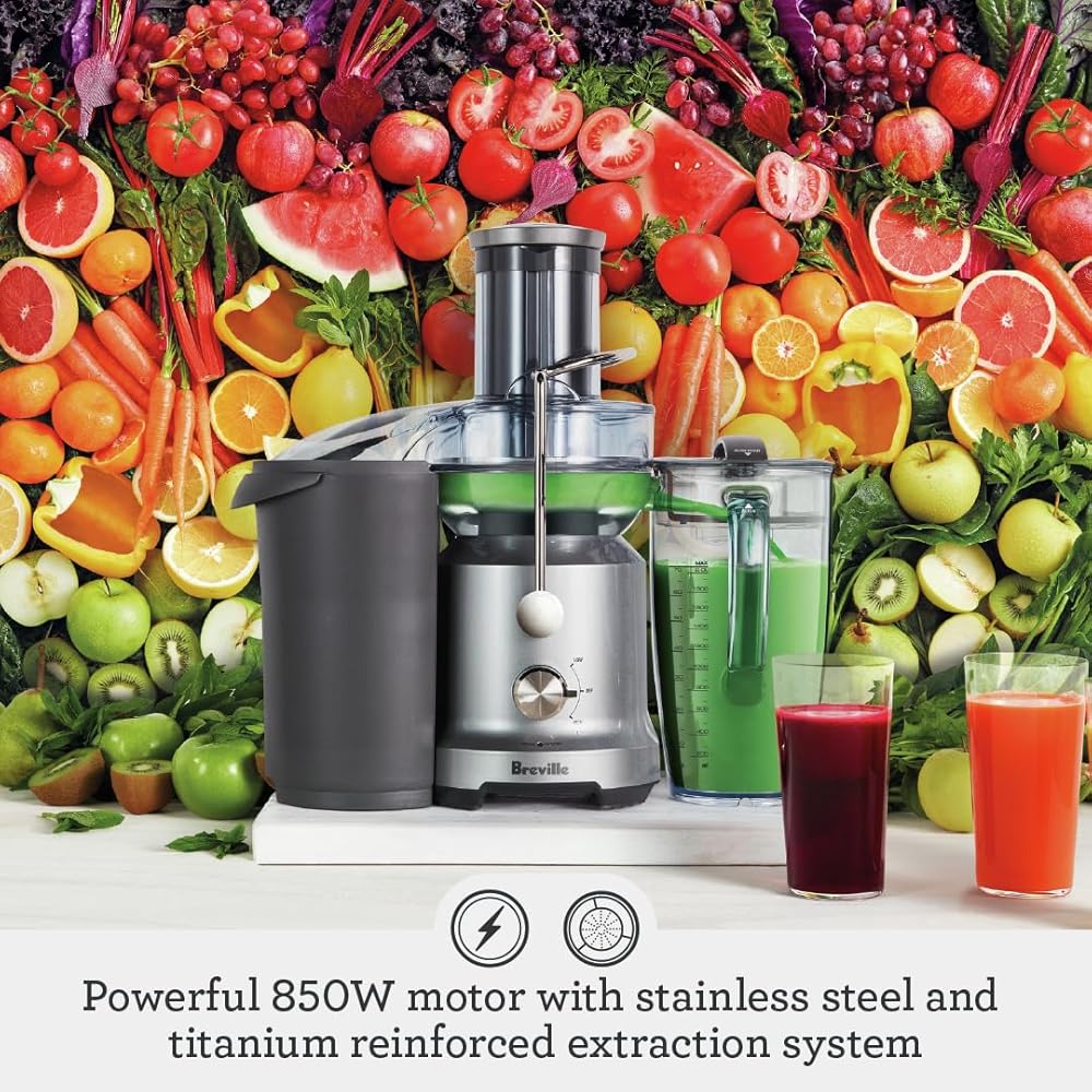 Breville BJE430SIL Juice Fountain Cold, 70 fl oz, Silver: Home & Kitchen