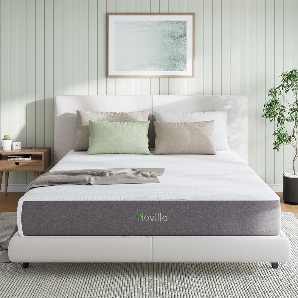 Novilla Twin Mattress, 12 Inch Gel Memory Foam Mattress Twin in a Box, Bamboo Charcoal Foam & Breathable Soft Cover for Clean, Peaceful Sleep, Medium Firm Feel with Contour Support & Motion Isolation : Home & Kitchen