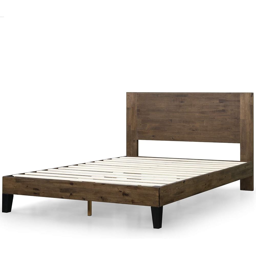 ZINUS Tonja Wood Platform Bed Frame with Headboard, Mattress Foundation with Wood Slat Support, No Box Spring Needed, Easy Assembly, Queen : Home & Kitchen