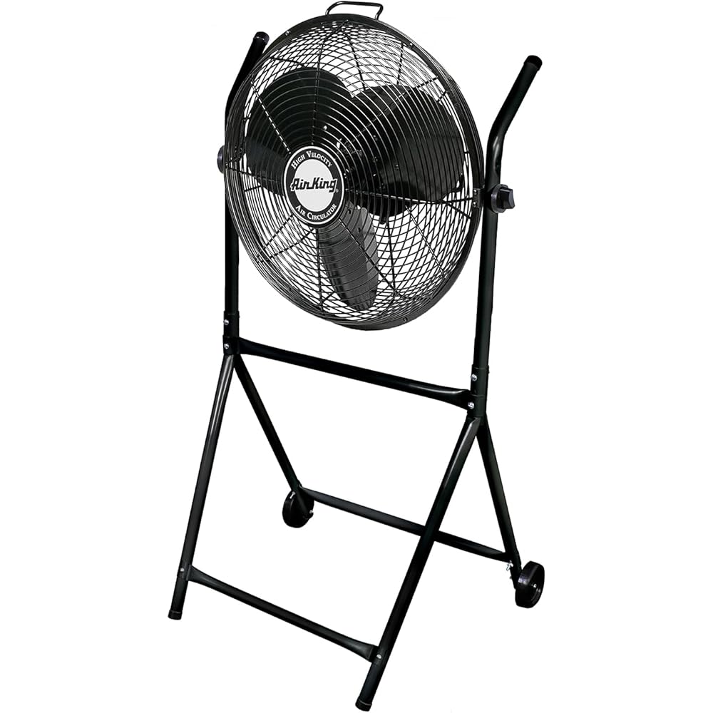 Air King 9219 18-Inch Industrial Grade High Velocity Roll-About Stand with Fan,Black : Home & Kitchen