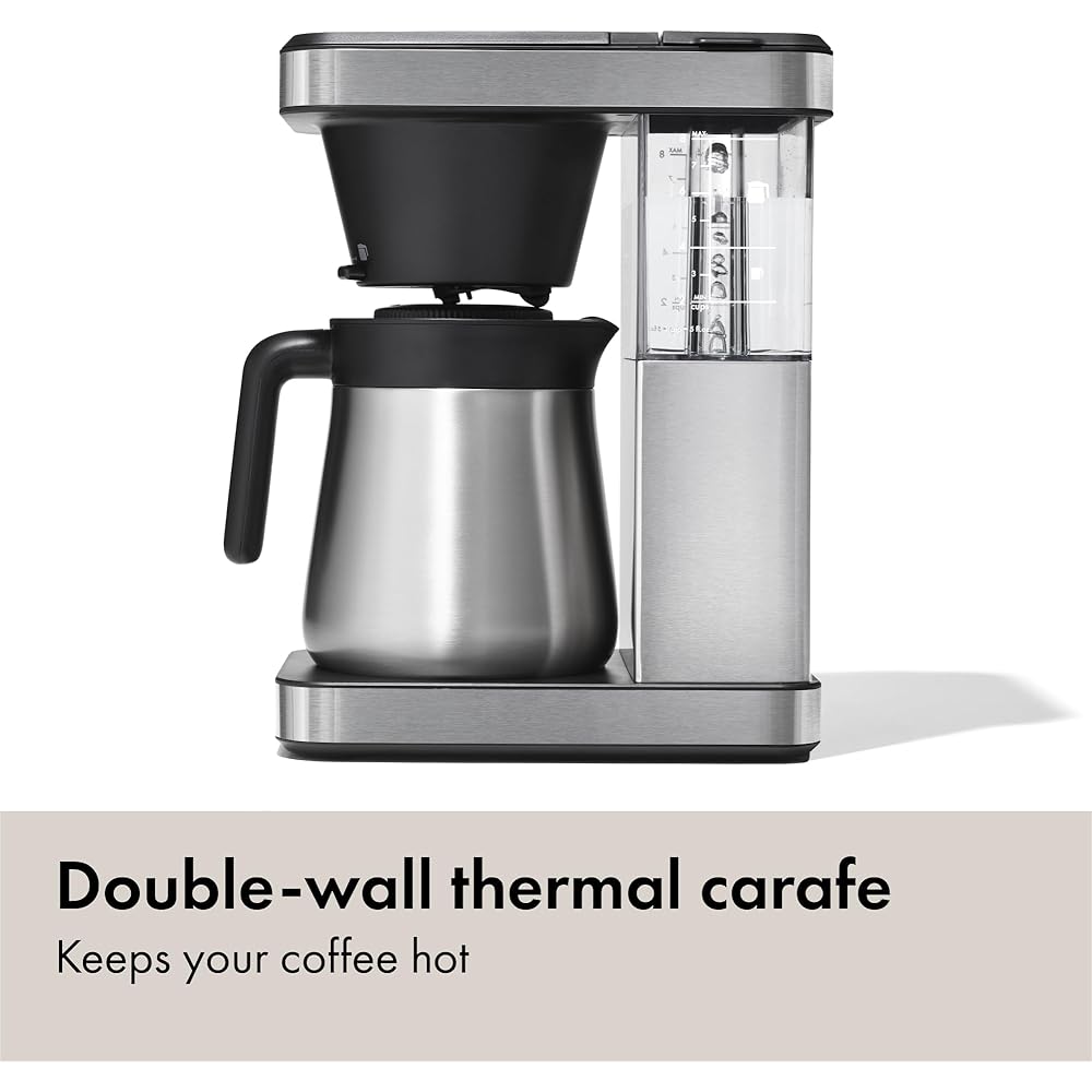 OXO Brew 8-Cup Coffee Maker - Single-Serve & Carafe, Thermal Stainless Steel, SCA Certified: Home & Kitchen