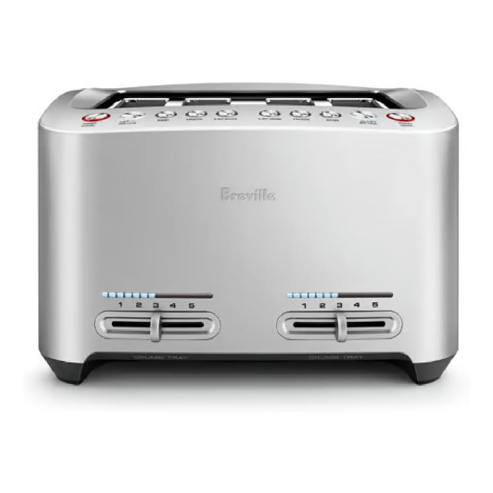 Breville BTA840XL Die-Cast Smart Toaster, 4 Slice, Brushed Stainless Steel: Commercial Toaster: Home & Kitchen