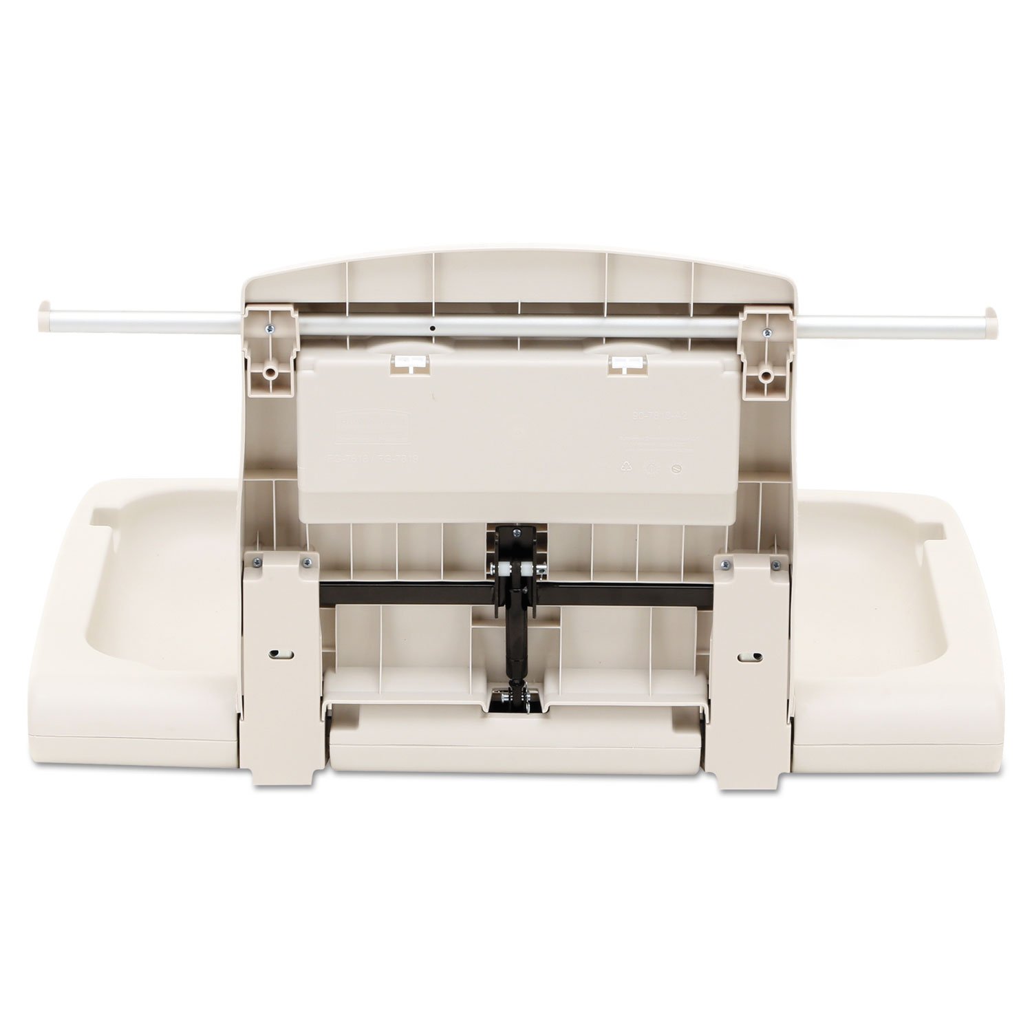 Rubbermaid Commercial Products Horizontal Baby Changing Station, Light Platinum, Wall-Mounted Fold-Down Diaper Change Table with Safety Straps for Restaurants/Hotels/Schools/Airports : Baby