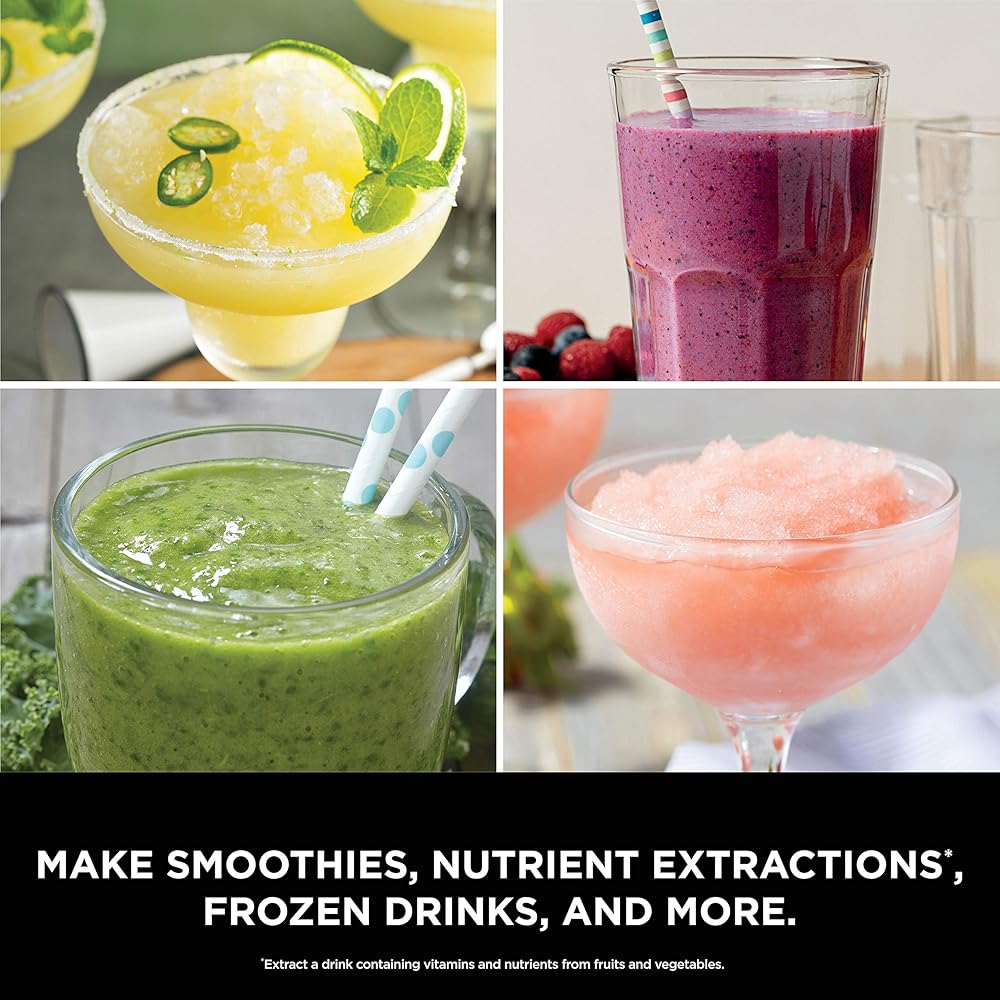 Ninja BL660 Professional Compact Smoothie & Food Processing Blender, 1100-Watts, 3 Functions -for Frozen Drinks, Smoothies, Sauces, & More, 72-oz.* Pitcher, (2) 16-oz. To-Go Cups & Spout Lids, Gray: Electric Countertop Blenders: Home &