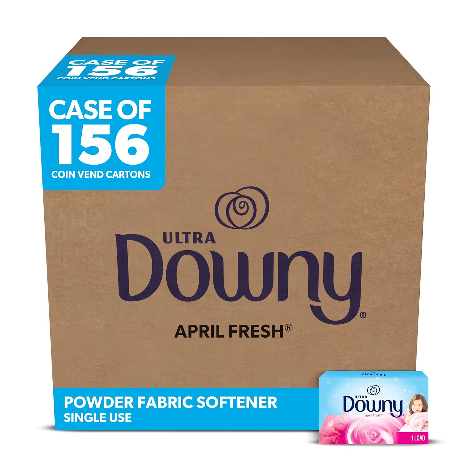 P&G Professional Downy April Fresh Liquid Fabric Conditioner (Fabric Softener), Single Use, 0.85 fl oz Each (Case of 156) : Health & Household