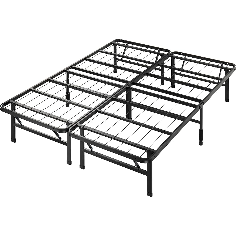 ZINUS SmartBase Tool-Free Assembly Mattress Foundation, 14 Inch Metal Platform Bed Frame, No Box Spring Needed, Sturdy Steel Frame, Underbed Storage, Queen : Home & Kitchen