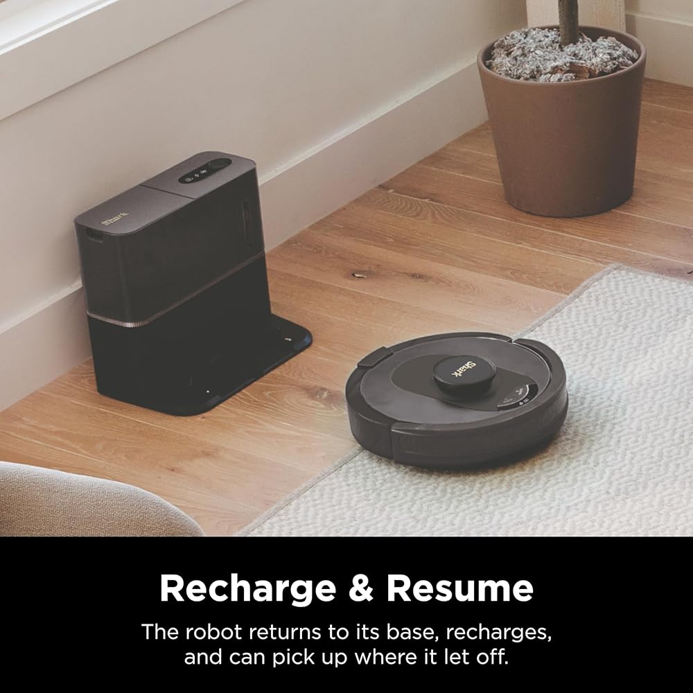 - Shark AV2501S AI Ultra Robot Vacuum, with Matrix Clean, Home Mapping, 30-Day Capacity HEPA Bagless Self Empty Base, Perfect for Pet Hair, Wifi, Dark Grey