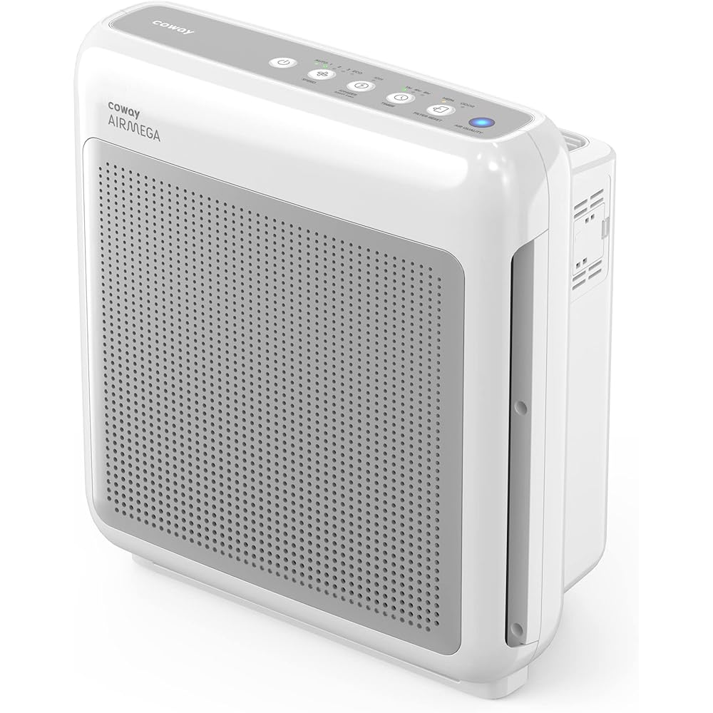 COWAY Air Purifiers for Home Up to 1,748ft², True HEPA Filter for Smoke, Allergies, Pet Dander, Odor, Air Quality Monitor, Auto&Eco Mode, Timer, Filter Indicator, 3yr Warranty, 200M, White : Home & Kitchen