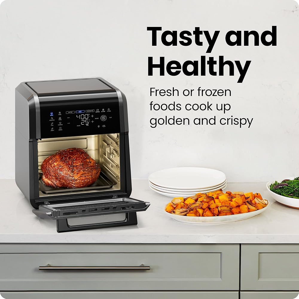 Chefman 12-Quart 6-in-1 Air Fryer Oven with Digital Timer, Touchscreen, and 12 Presets - Family Size Countertop Convection Oven, Dishwasher-Safe Parts : Home & Kitchen
