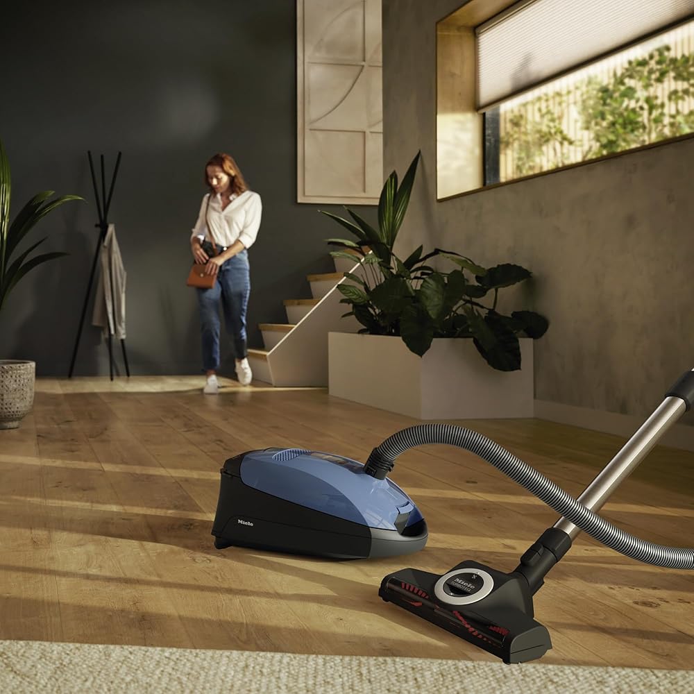 - Miele Classic C1 Turbo Team Bagged Canister Vacuum, Tech Blue - Portable, Household