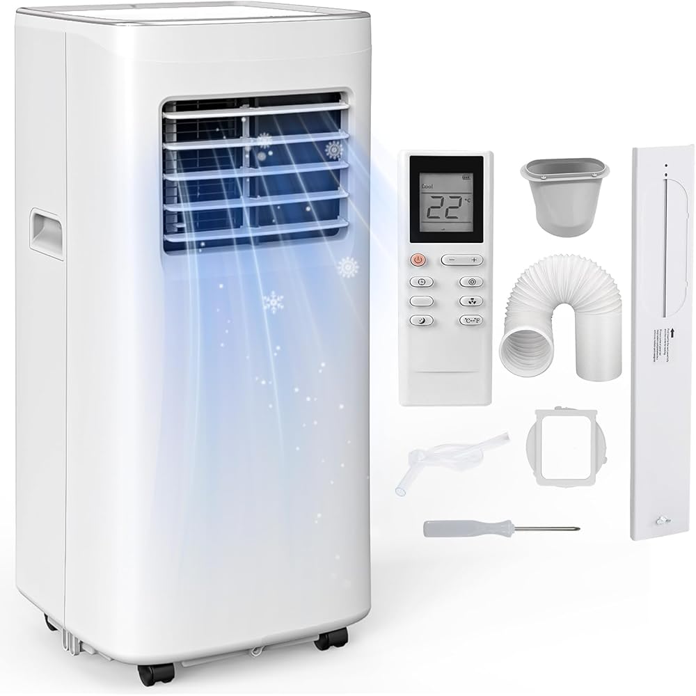 8500 BTU Portable Air Conditioners Cool Up to 360 Sq.Ft,3 IN 1 portable ac unit with Remote Control/LED Display/24Hrs Timer/Window Installation Kit & Screwdriver,White : Home & Kitchen