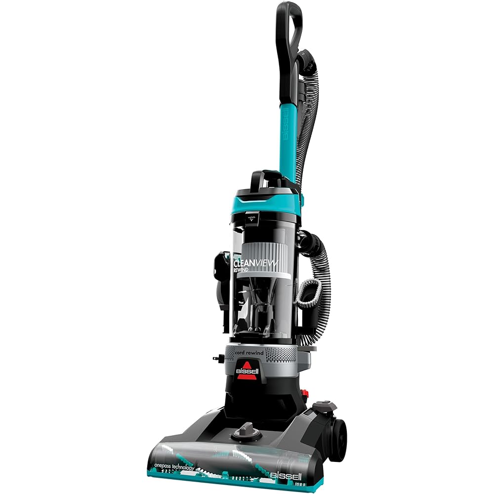 - Bissell CleanView Rewind Upright Bagless Vacuum with Automatic Cord Rewind & Active Wand, 3534