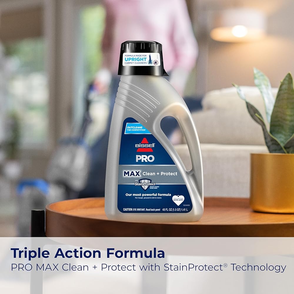 BISSELL TurboClean, Upright Carpet Cleaner, Pro Max Clean & Protect + Oxy Urine Eliminator Formula Included, 3952 : Industrial & Scientific