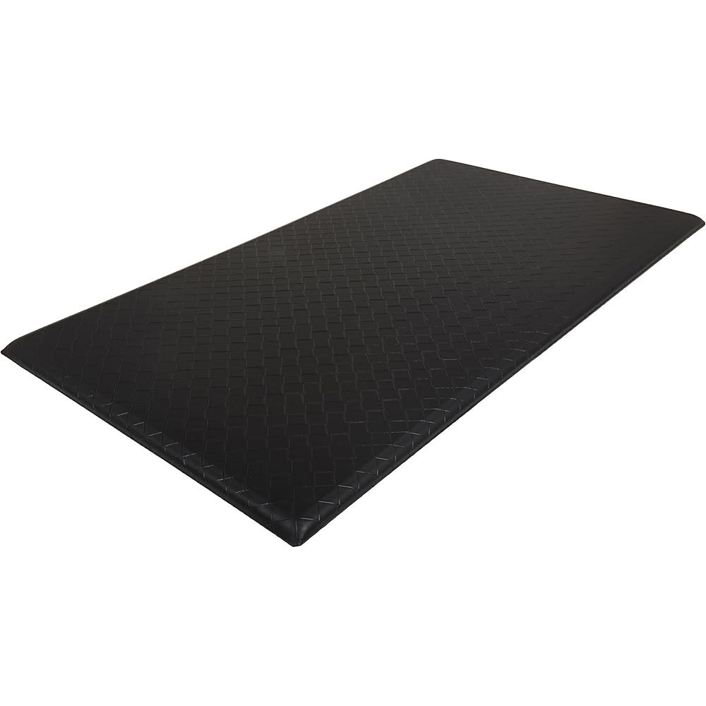 Amazon Basics Anti-Fatigue Standing Mat, Non-Slip, Comfort Mat for Home and Office, 20W x 36L x 0.6Th in, Geometric, Black, 5-Pack : Home & Kitchen