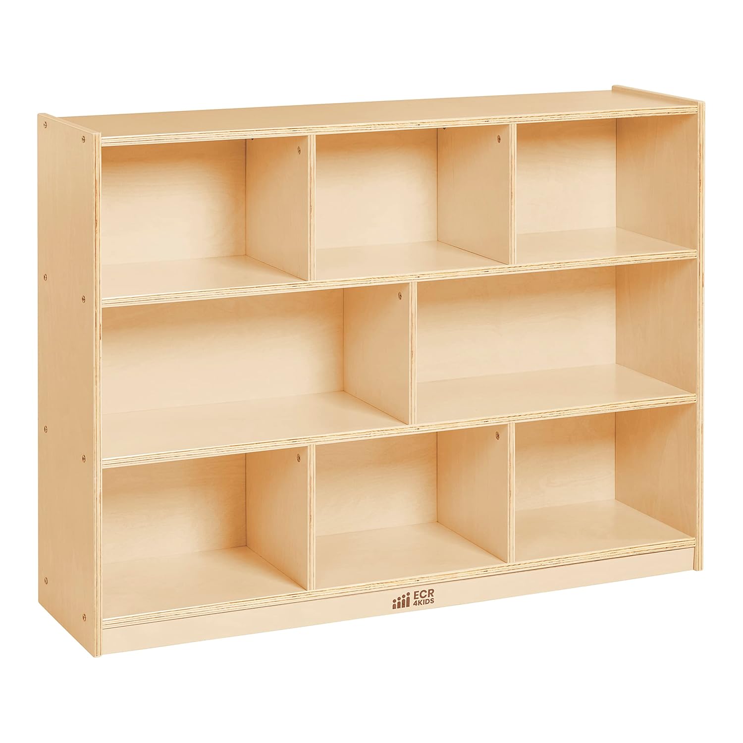 ECR4Kids 8-Compartment Mobile Storage Cabinet, 36in, Classroom Furniture, Natural: Childrens Storage Furniture: Industrial & Scientific