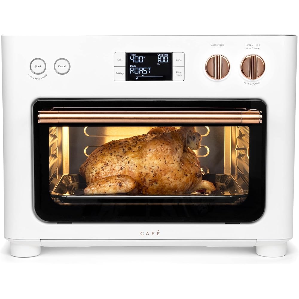 Café Couture Oven with 14 essential cooking modes, including Air Fry, CrispFinish, Bake, Broil, Roast, Toast, Pizza, WiFi & Smart Connected, Voice Control, Countertop Small Appliances, Matte White : Home & Kitchen