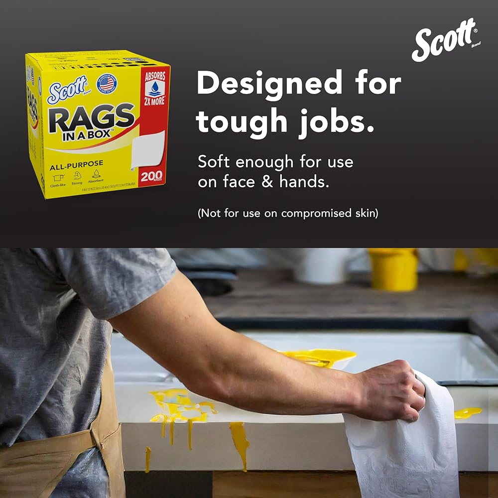 Scott® Rags In A Box™ (75260), All-Purpose Towels, Large 9