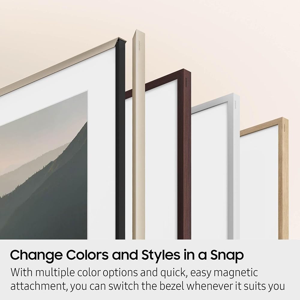 Samsung 65” The Frame Customizable Bezel (2025 Model), Magnetic, Quick and Easy Installation, VG-SCFF65TKBZA, Modern Teak : Cell Phones & Accessories