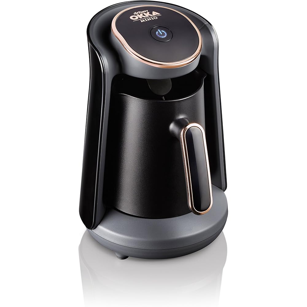 Arzum Okka Minio Automatic Turkish/Greek Coffee Machine, USA 120V UL, 4 cups, Black/Gold