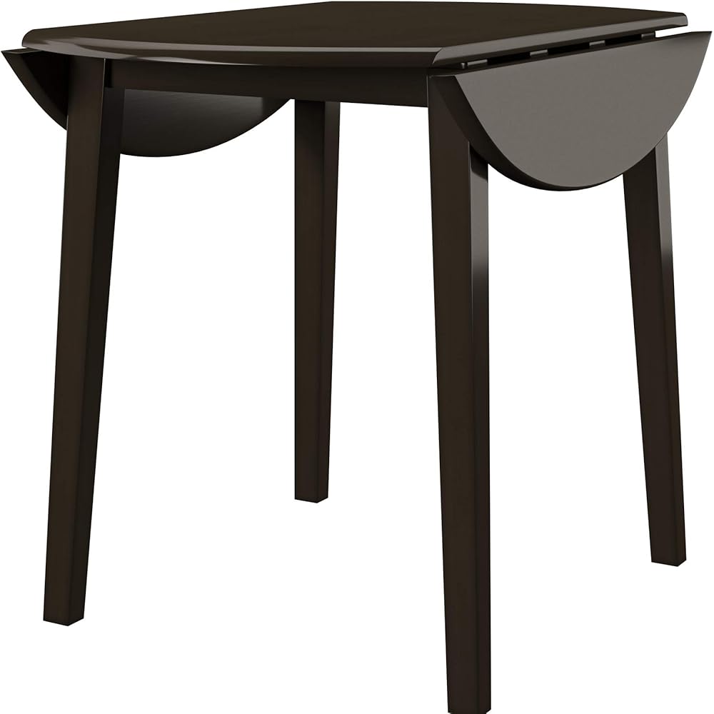- Signature Design by Ashley Hammis Round Dining Room Drop Leaf Table, Dark Brown - Tables