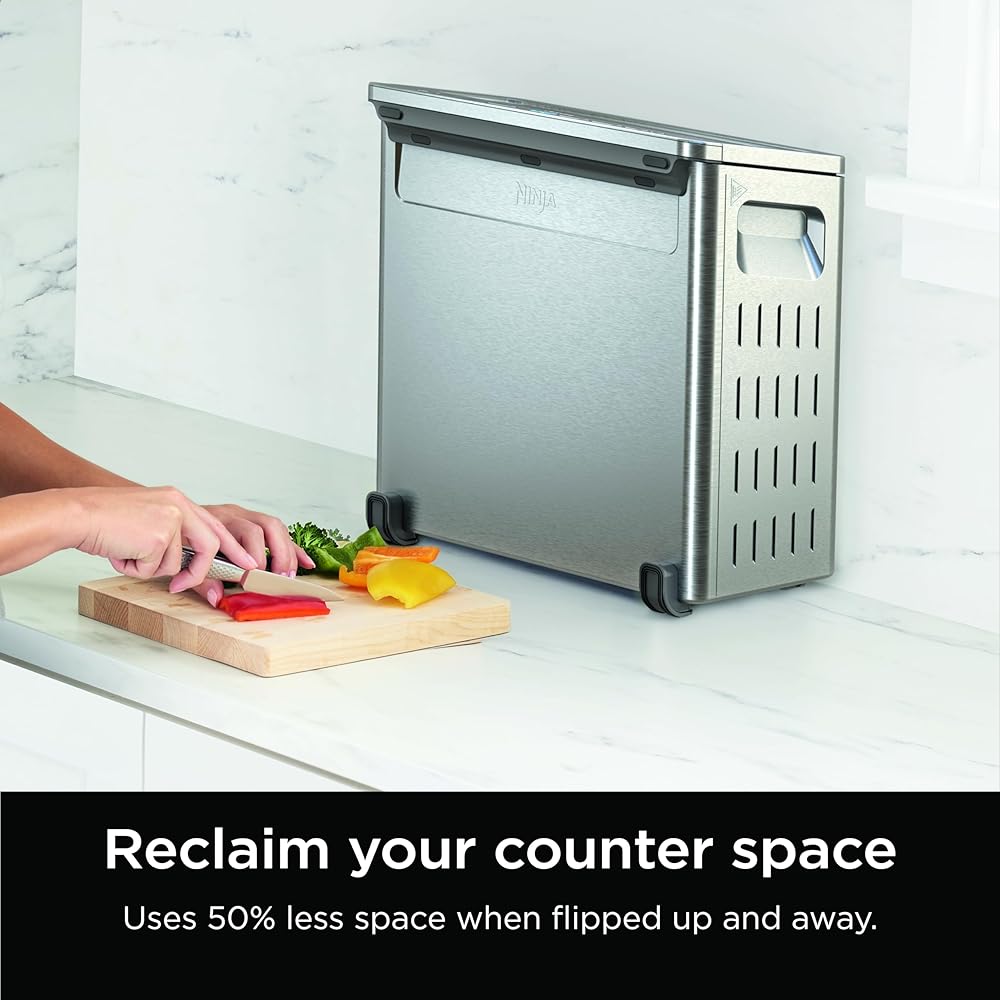 Ninja Flip Toaster Oven&Air Fryer, 8-in-1 Functionality, Flip Up&Away Capability for Storage Space, LargeCapacity, Air Fry Basket, SheetPan, Wire Rack&Removable Crumb Tray, Stainless,1800 watts, SP151 : Home & Kitchen