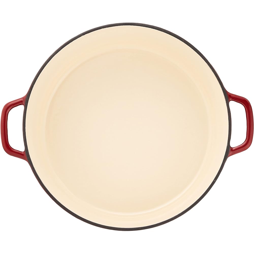 Cuisinart Chef's Classic Enameled Cast Iron Round Covered Casserole (Cardinal Red, 7- Quart): Cusinart Cast Iron: Home & Kitchen