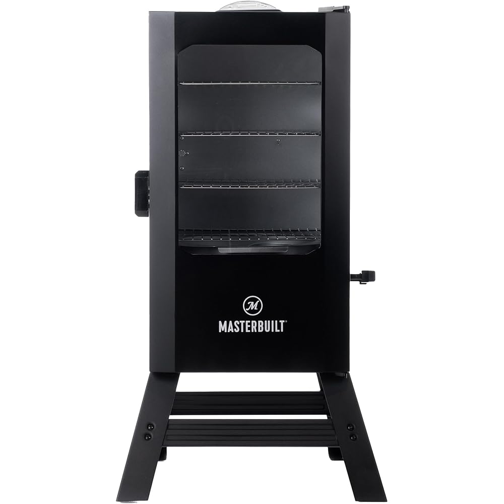 : Masterbuilt® 30-inch Digital Electric Vertical BBQ Smoker with Leg Kit, Side Wood Chip Loader and 710 Cooking Square Inches in Black, Model MB20070421 : Patio, Lawn & Garden