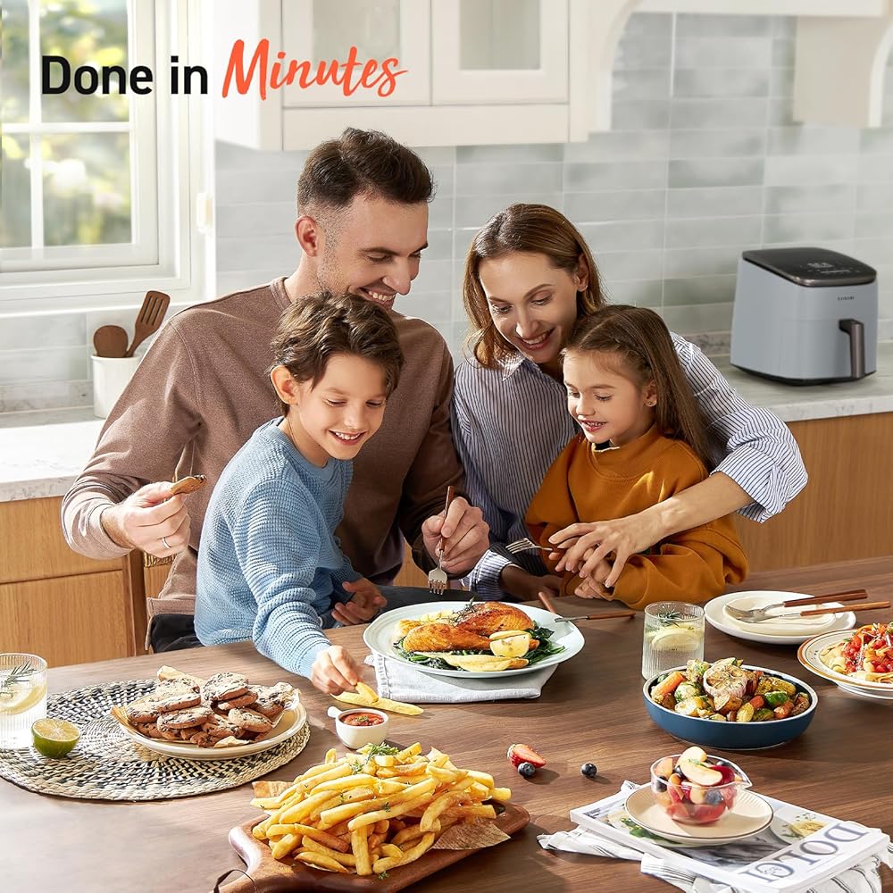 COSORI Air Fryer 9-in-1, Compact & Large 6-Qt, Fast Turbo Modes, 90-450°F Even Results, Precision Heating, Up to 95% Less Oil*, Roast, Bake, Dry, Reheat, Frozen, Broil, Proof, 120V, TurboBlaze : Home & Kitchen