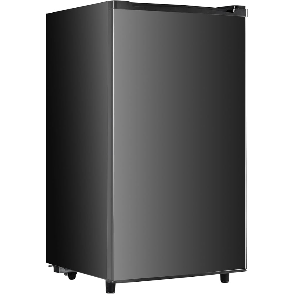 Sweetcrispy 3.2 Cu.Ft Mini Fridge with Freezer Small Refrigerator Single Door Adjustable Thermostat Energy-efficient Low Noise, Compact Fridge for Bedroom, Office, Dorm (Black) : Home & Kitchen