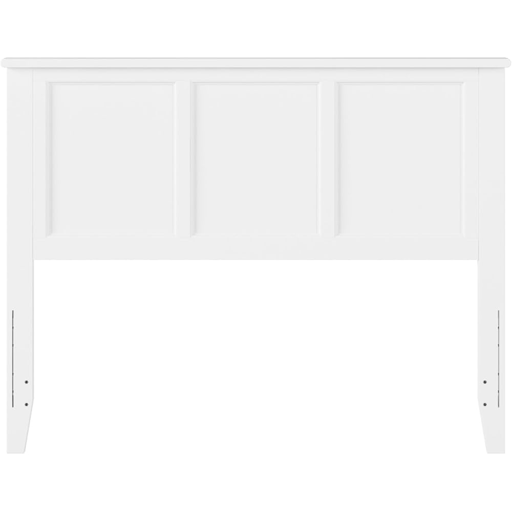 - AFI, Madison Full Solid Wood Panel Headboard with Attachable Charger, White