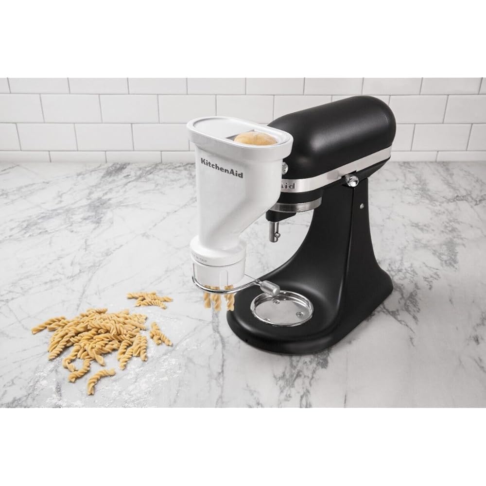 KitchenAid KSMPEXTA Gourmet Pasta Press Attachment with 6 Interchangeable Pasta Plates, White : Home & Kitchen