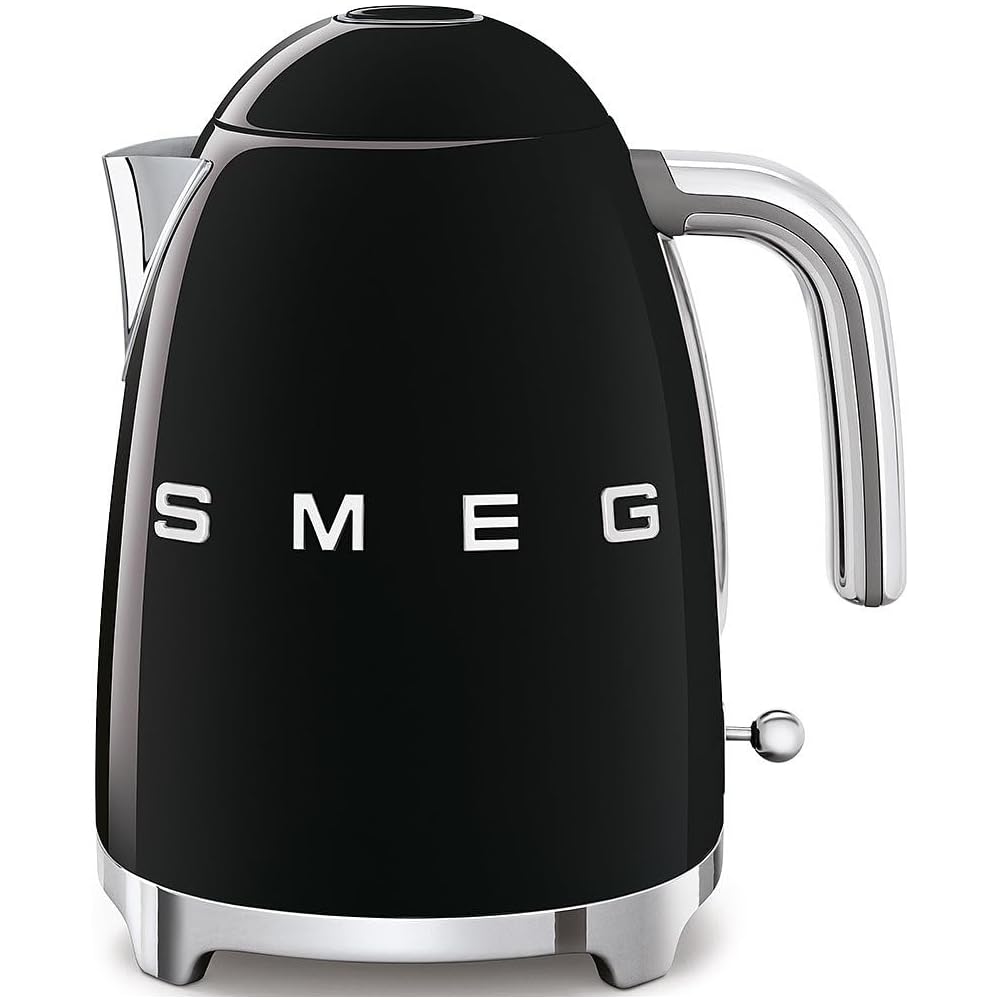 SMEG 50's Retro Style Electric Water Kettle with Automatic Shutoff, Removable Base, and Water Indicator, KLF03BLUS, Black: Home & Kitchen