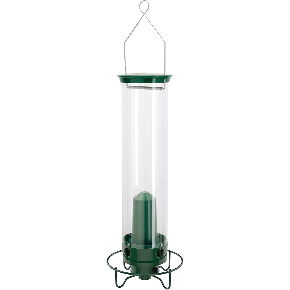 Droll Yankees Squirrel Proof Bird Feeders for Outdoors - Flipper, Collapsible Perches, 5-Pound Seed Capacity, Blue : Pet Supplies