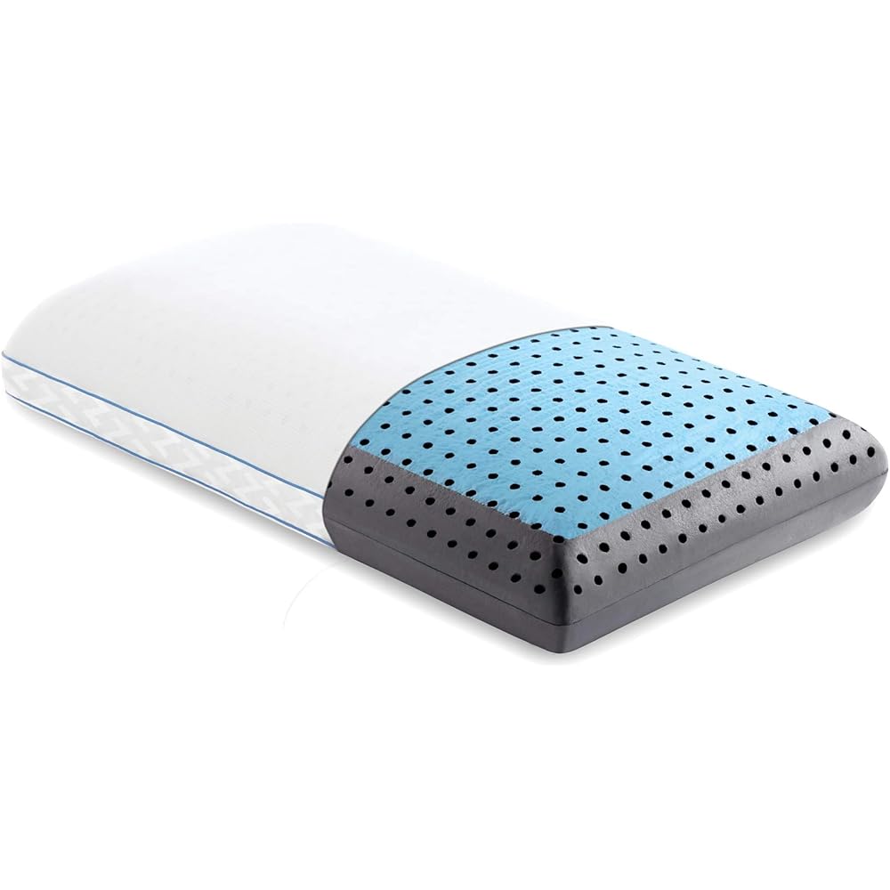 Z CARBONCOOL LT Plus OMNIPHASE Phase Change Material Memory Foam Pillow - Continual Temperature Regulation with Cool Surface - Mid-Loft - Queen : Home & Kitchen