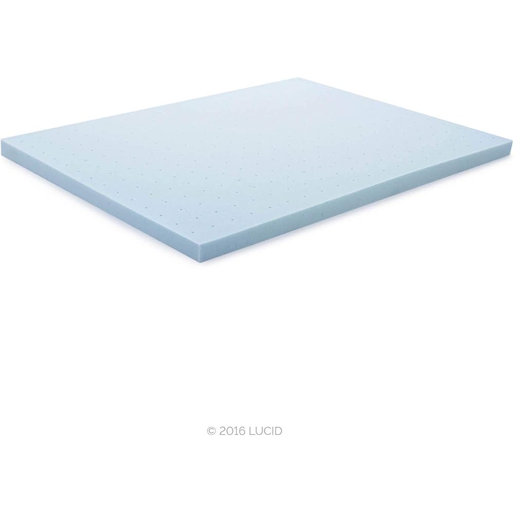 LUCID 3-inch Ventilated Gel Memory Foam Mattress Topper - King : Home & Kitchen
