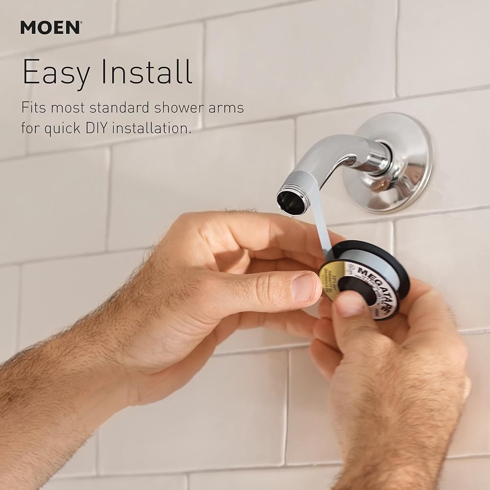 Moen Engage Matte Black 2.5 GPM Handheld Showerhead and Rain Shower 2-in-1 Combo Featuring Magnetic Docking System and Metal Hose, 26009BL