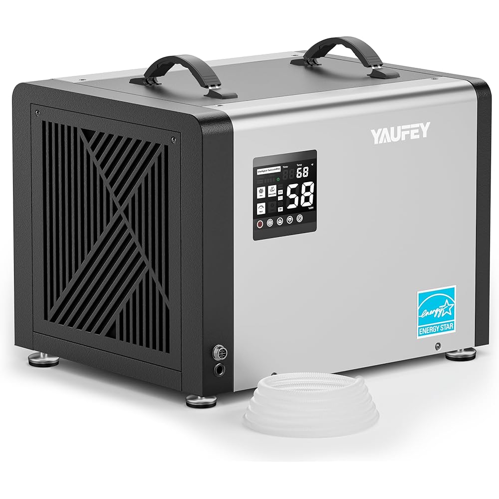 - Yaufey 70 Pint Energy Star Commercial Dehumidifier with Pump for Crawl Space, Basement, Industrial, up to 5,000 Sq. Ft., 10%-98% RH Humidity Control, Auto Defrost, TUV Certified, 5-Year Coverage