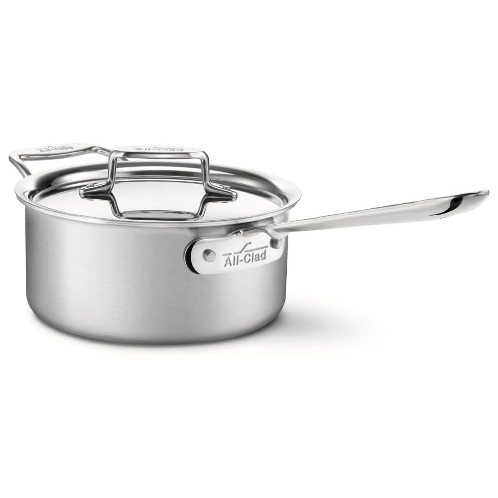All-Clad D5 5-Ply Stainless Steel Sauce Pan 3 Quart Induction Oven Broiler Safe 600F Pots and Pans, Cookware Silver: Home & Kitchen